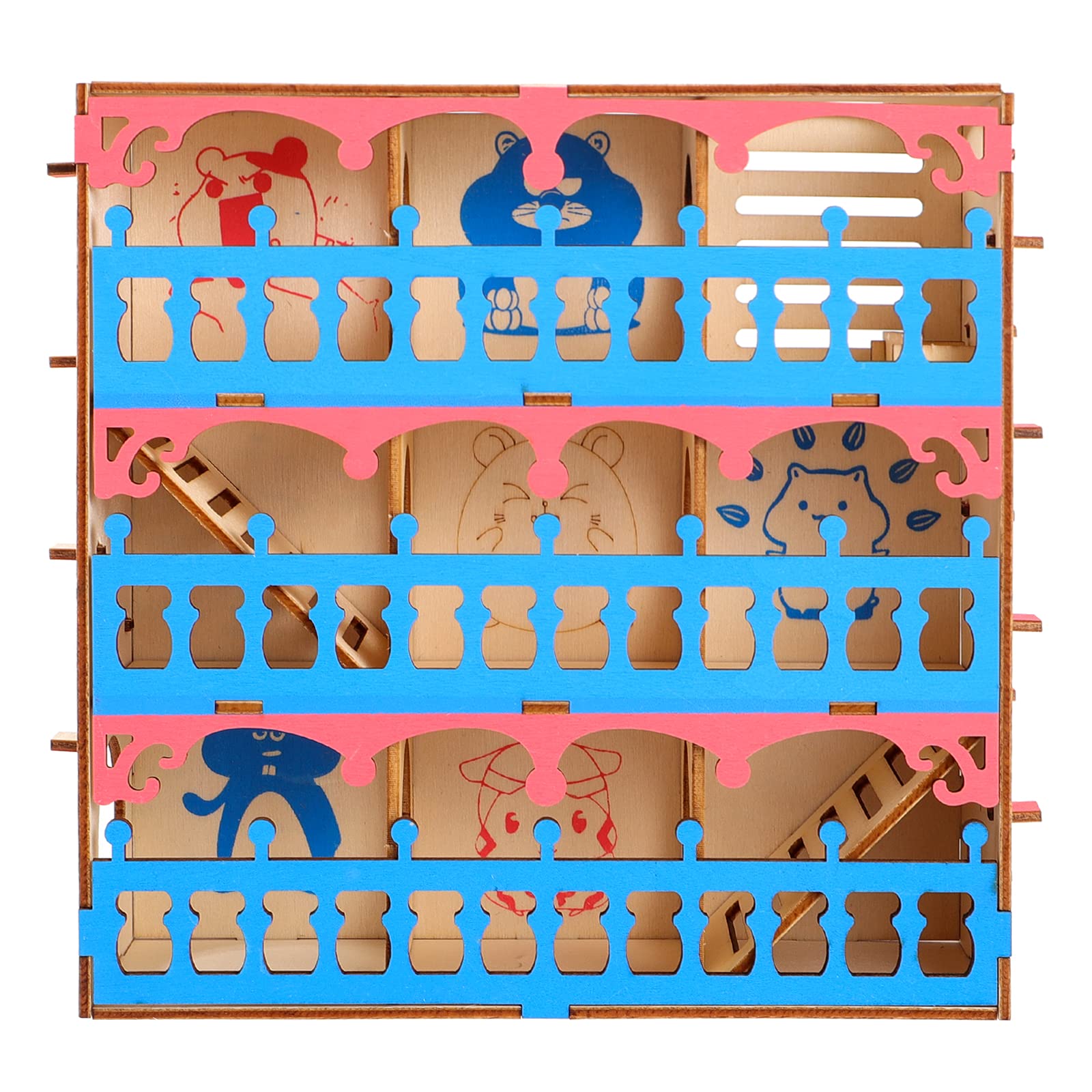 1pc Wooden Hamster Maze & Tunnel Toy - Small Pet Exercise & Climbing Accessories for Hamsters, Gerbils - Fun Aquarium Pipe Fitting Playhouse for Cage Enrichment & Active Playtime