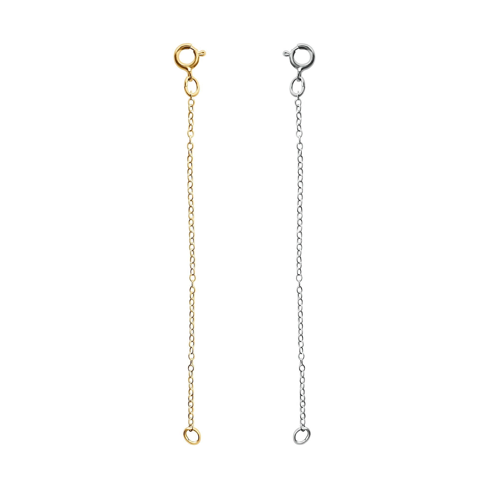 2.5 Inch 14K White Gold or Yellow Gold Chain Extender - Jewelry Extender for Necklace & Bracelet - Perfect for Adjusting Length & Layering Jewelry
