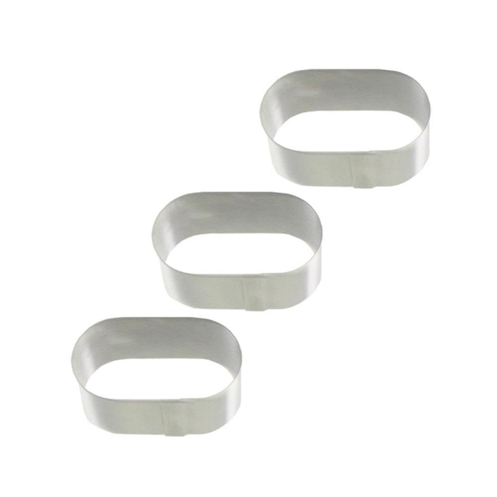 1 1/2 Inch (38mm) Professional High Oval Mousse & Entremets Molds for Baking - Perfect for Desserts, Pastries, and Chocolate Making
