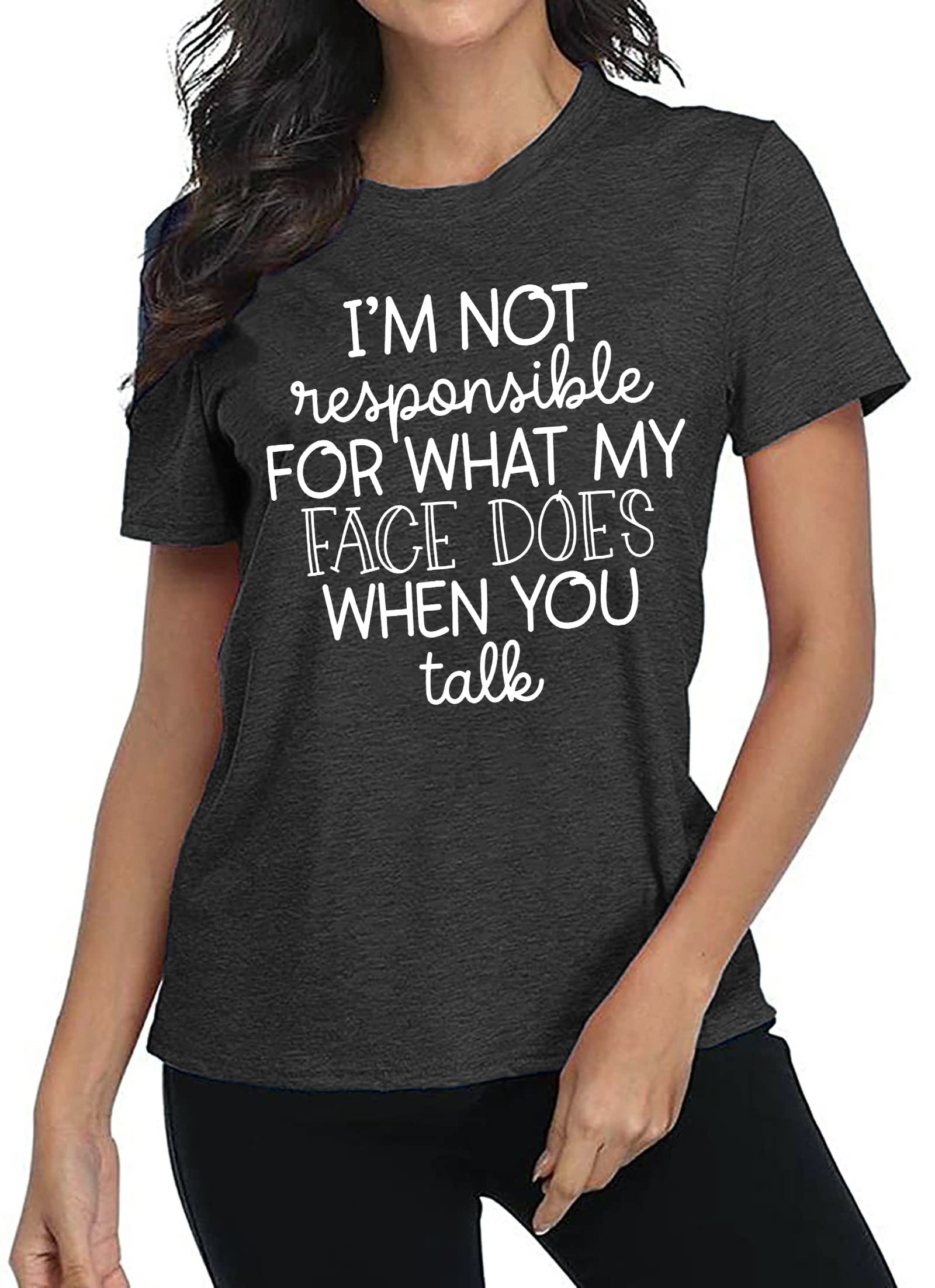Funny Women's T-Shirt - 'I'm Not Responsible' Graphic Tee | Short Sleeve Novelty Top with Slogan | Perfect for Casual Wear, Girls Night Out & Humorous Gifts