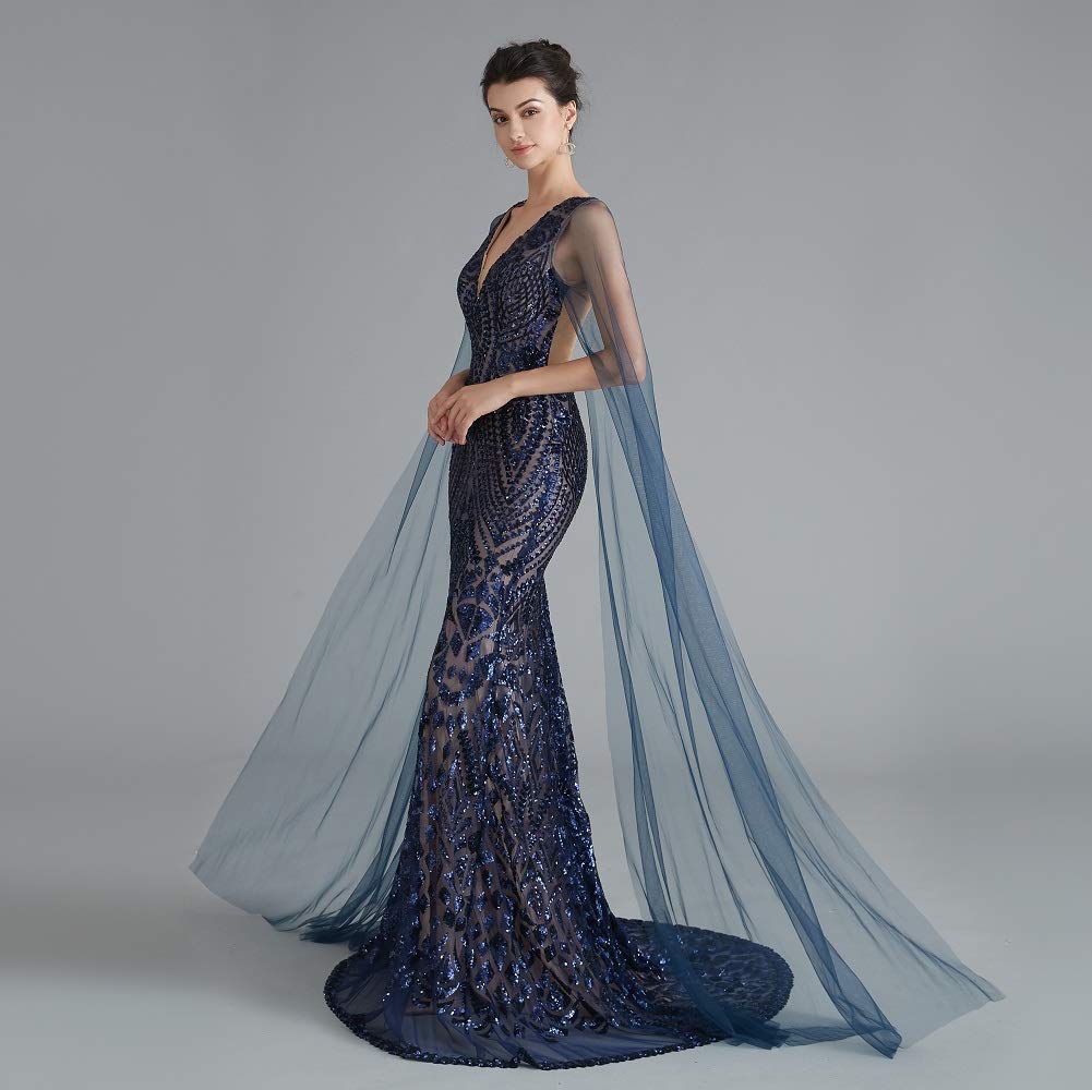 Engerla Sequin Prom Dress - Elegant Silver Mermaid Evening Gown with V-Neck for Bridal Party & Formal Events | Perfect for Homecoming, Pageants, and Red Carpet Occasions