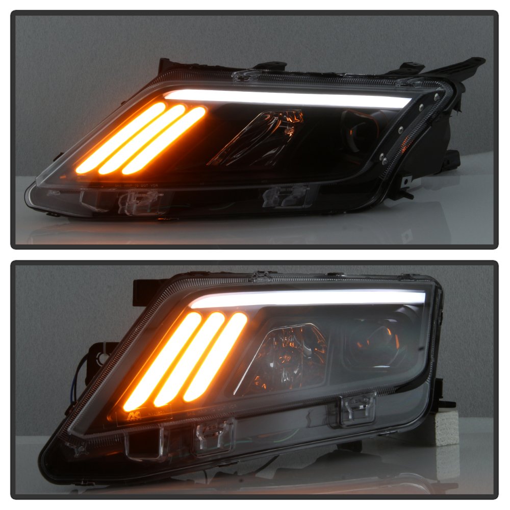 Ford Fusion 2010-2012 LED DRL Headlights - Black/Clear Lens - High Visibility Daytime Running Lights for Enhanced Safety & Style - Perfect for Night Driving & Car Customization