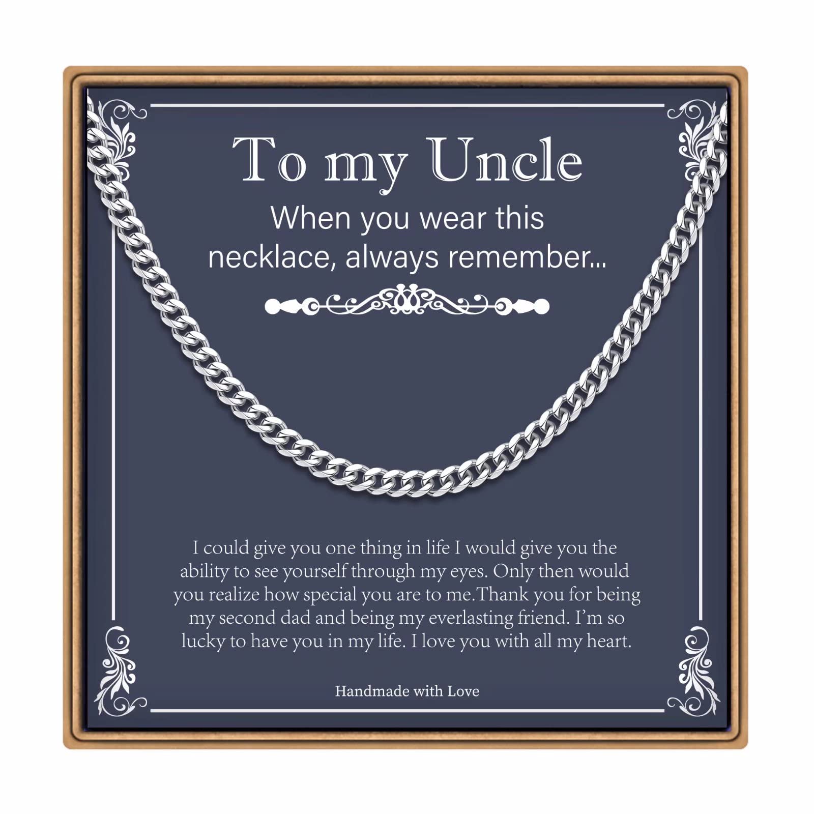 IEFLIFE Men's Cuban Chain Necklace - Black/Gold/Silver Chunky Link Jewelry for Men | Perfect Gift for Graduation, Father's Day, Christmas (Him, Dad, Son, Grandpa, Boyfriend, Step Dad) | Casual Wear, Parties & Special Occasions