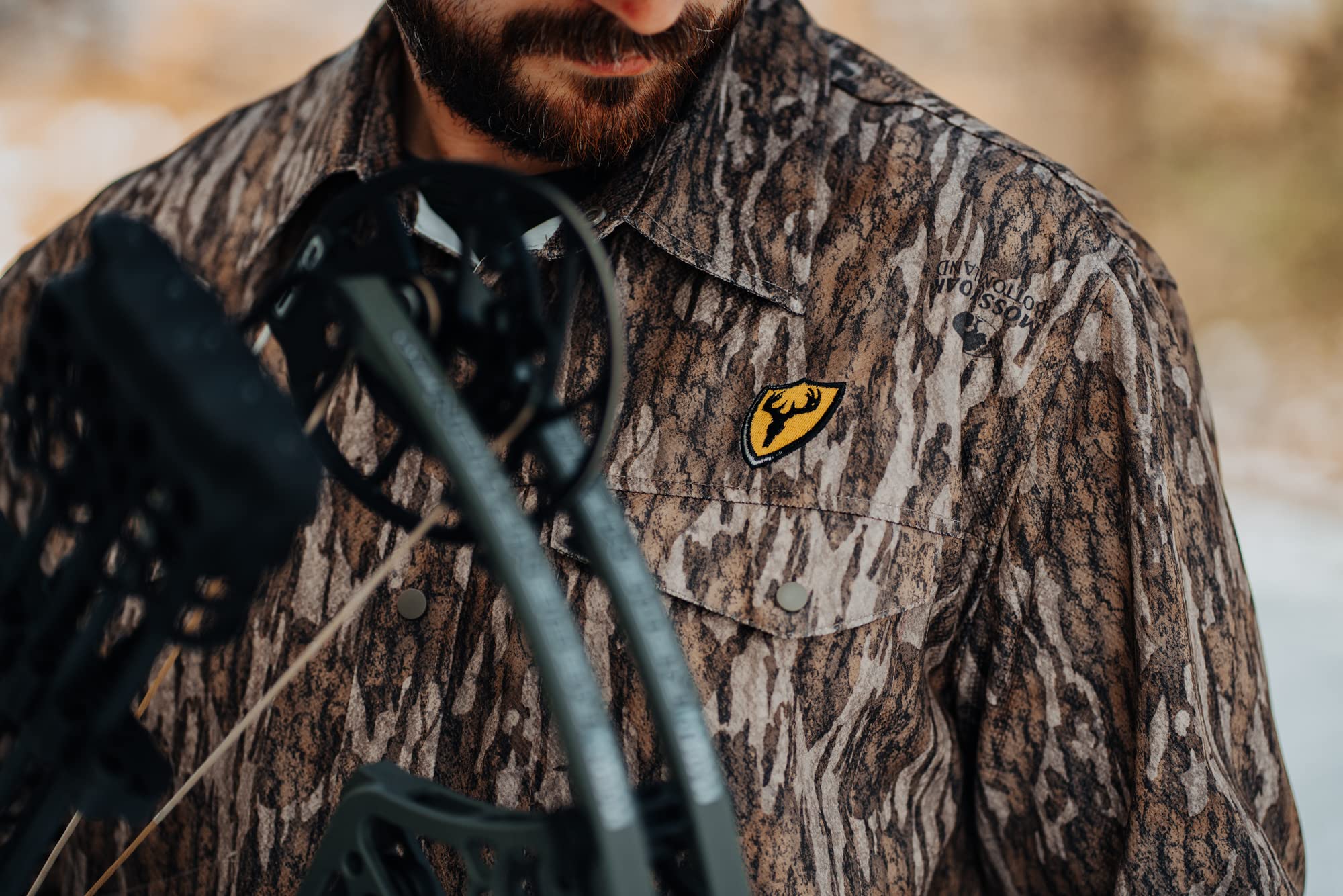 Scent Blocker Shield Series Angatec Long Sleeve Snap Shirt for Men - Odor Control Hunting Shirt with Comfort Fit - Ideal for Deer Hunting, Turkey Hunting & Outdoor Adventures
