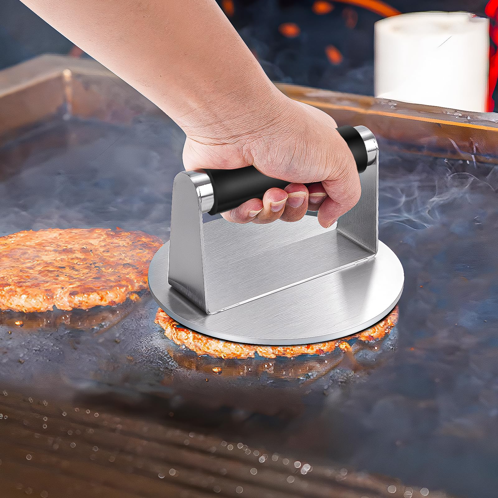 **19-Piece Blackstone Griddle Accessories Kit - Smashed Burger Press, Enlarged Grill Spatula, Salt & Pepper Shakers, Hibachi Tools - Perfect for Outdoor Cooking, BBQ & Camping**