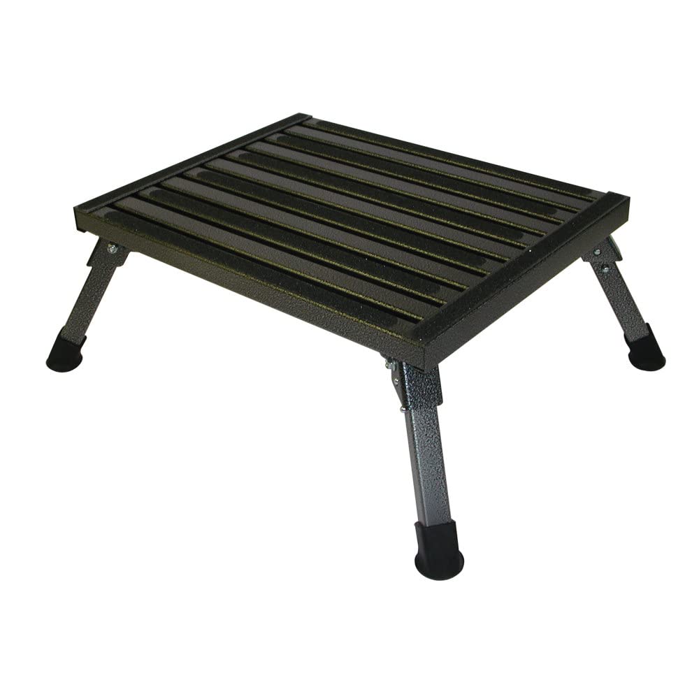 Safety Step F-08C-V Heavy Duty Folding Step Stool with Large Granite Top - Non-Slip Work Platform for Kitchen, Garage & Home Improvement Projects