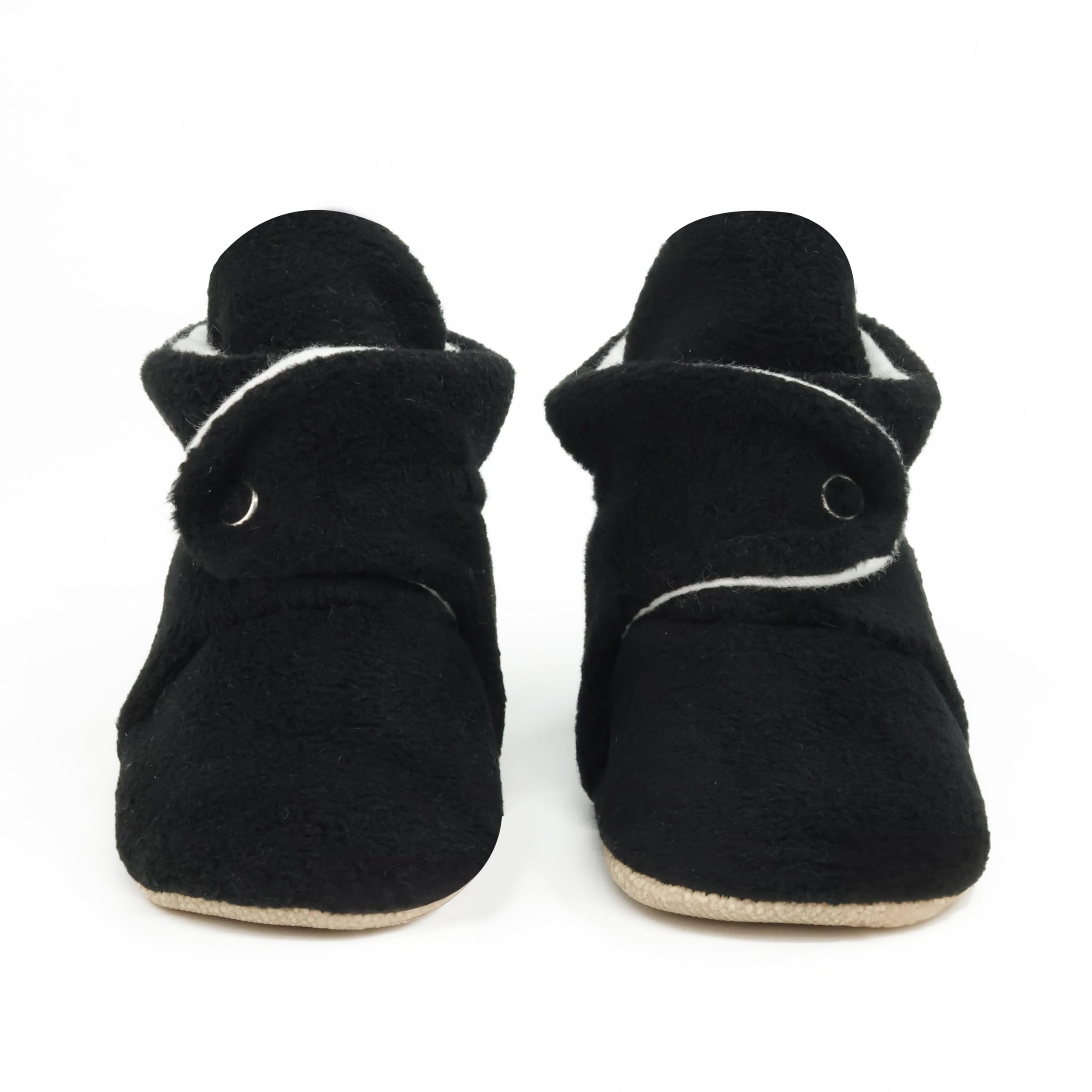 Ella Bonna Fleece Baby Booties - Warm Organic Infant Socks for Newborns & Toddlers - Soft Winter Footwear for Indoor & Outdoor Use