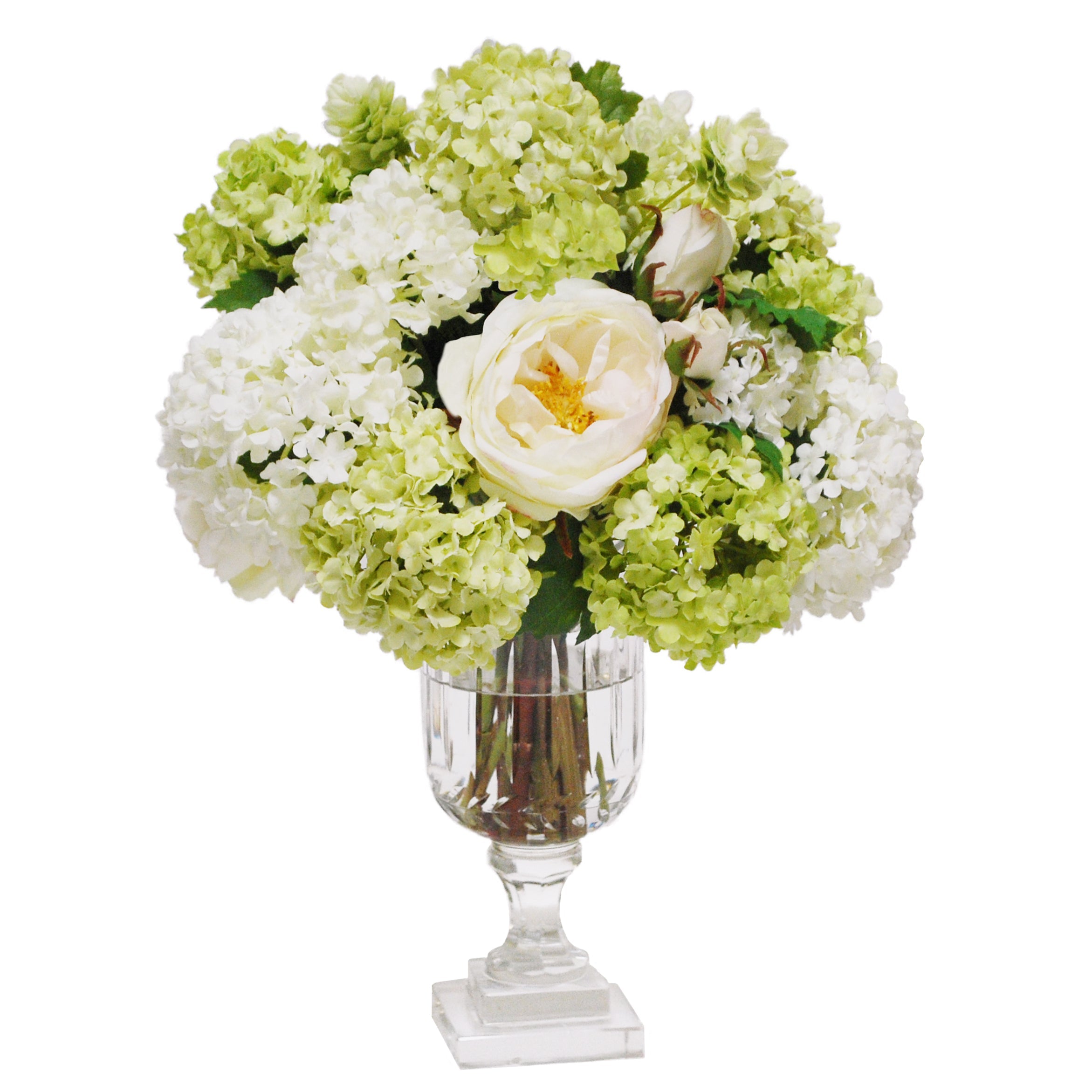 Snowball in Glass Vase - Elegant Winter Home Decor for Christmas, Weddings & Table Centerpieces