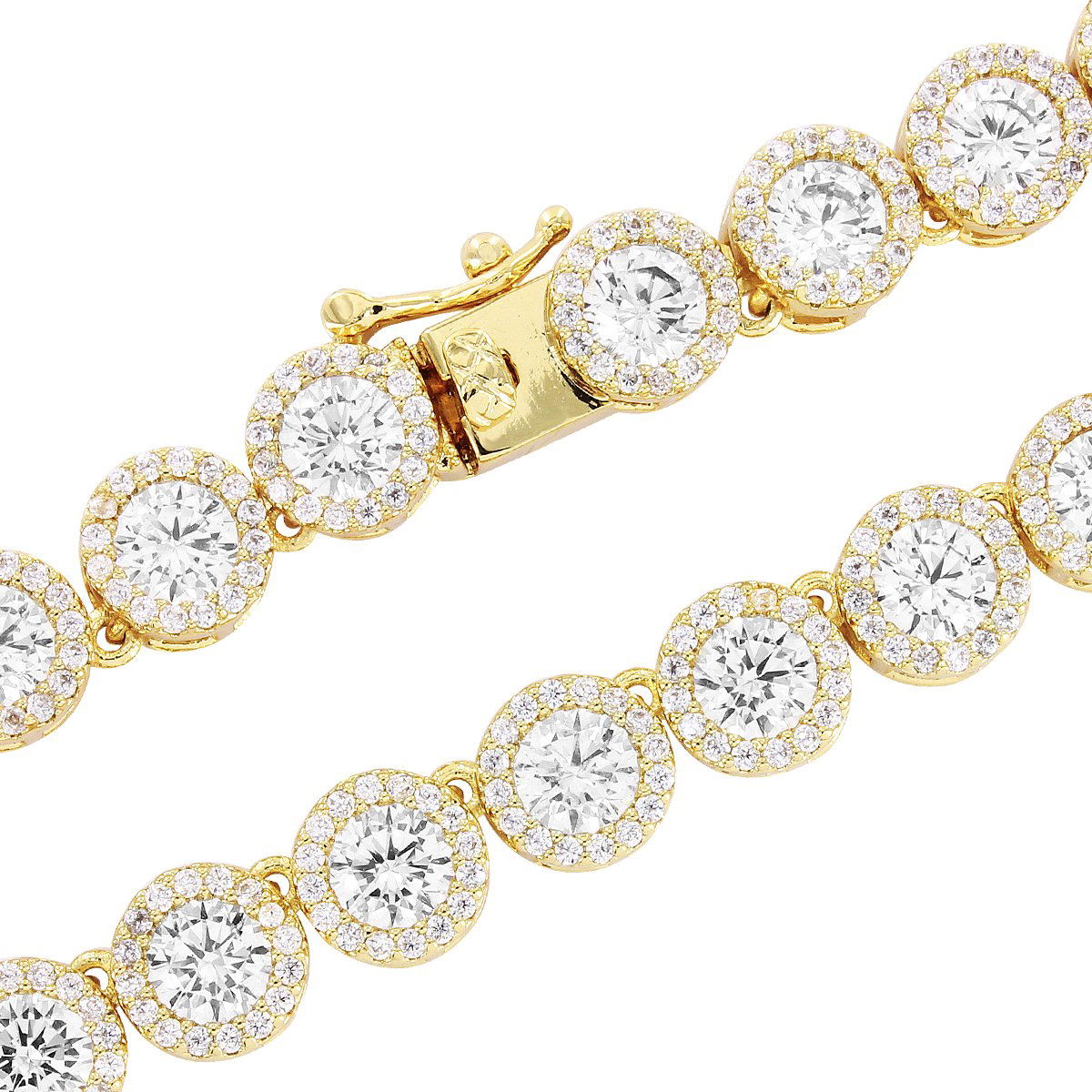 Custom Solitaire Round Link Tennis Necklace - Elegant Jewelry for Women, Perfect for Weddings, Parties & Special Occasions