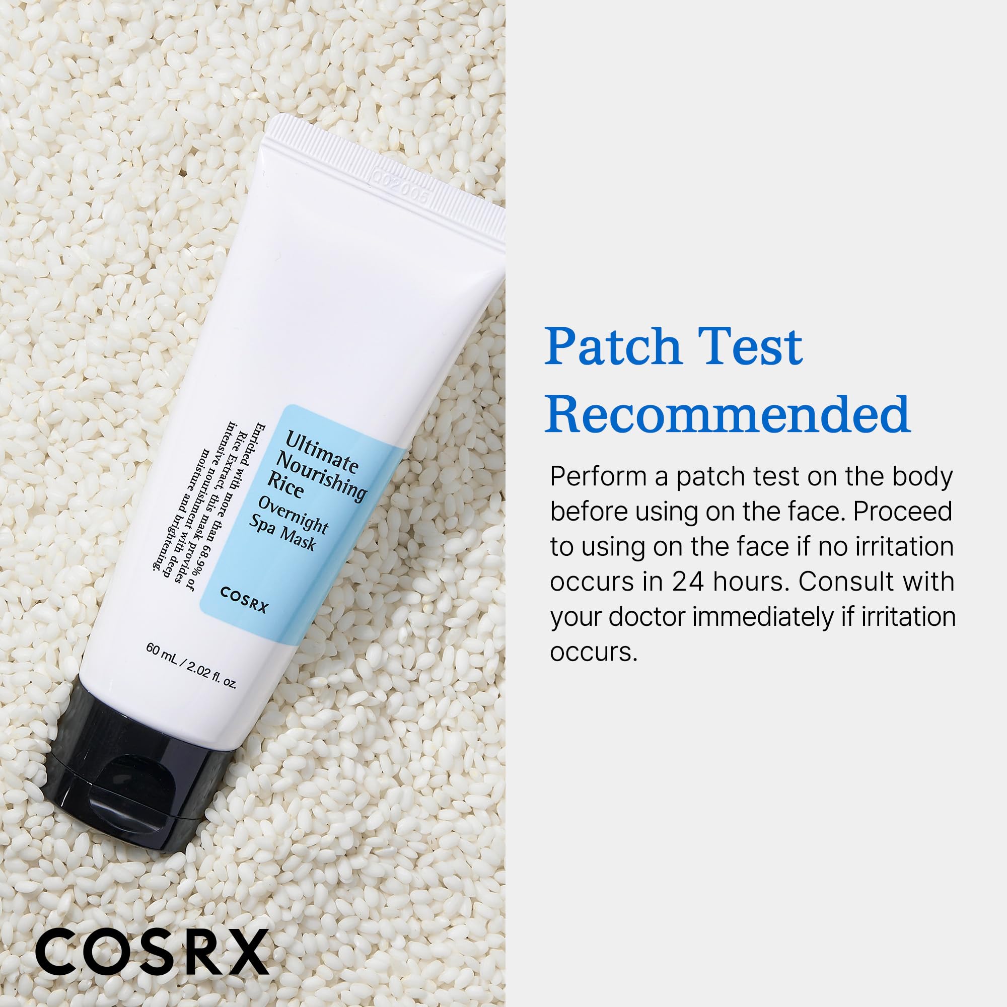 COSRX Ultimate Nourishing Rice Overnight Spa Mask 60ml - 68% Rice Extract & 2% Niacinamide - Korean Skincare for Dry & Dull Skin - Cruelty Free & Paraben Free - Perfect for Nighttime Hydration & Brightening Routine