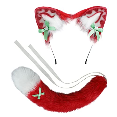 Red Headband + Cat Tail