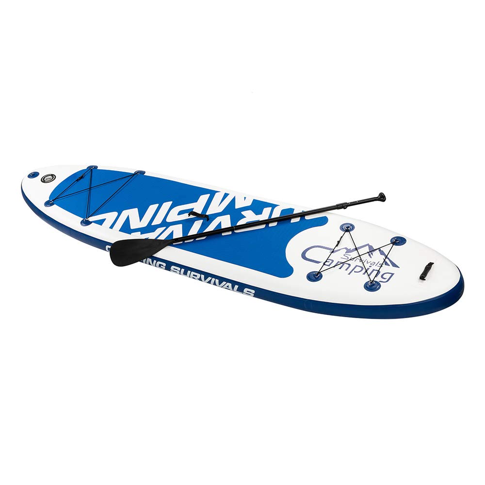 Bysesion GT2-XJ 11' Inflatable Stand Up Paddle Board for Adults - White, Dark Blue & Black - Perfect for Yoga, Surfing & Family Water Fun