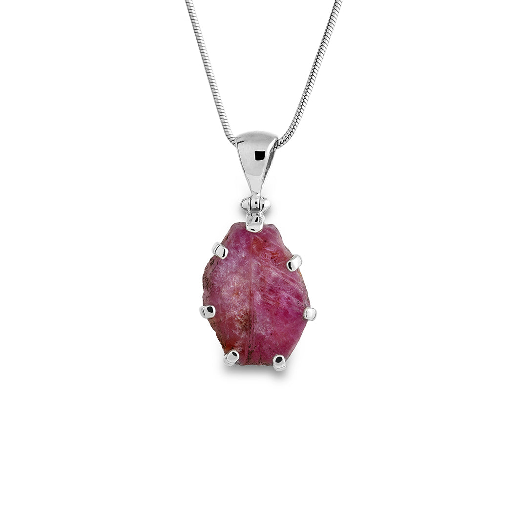 Natural Ruby Pendant Necklace for Women - Genuine Gemstone Jewelry Gift for Birthday, Anniversary & Special Occasions