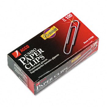 ACCO Jumbo Paper Clips - 100 Pack, 2