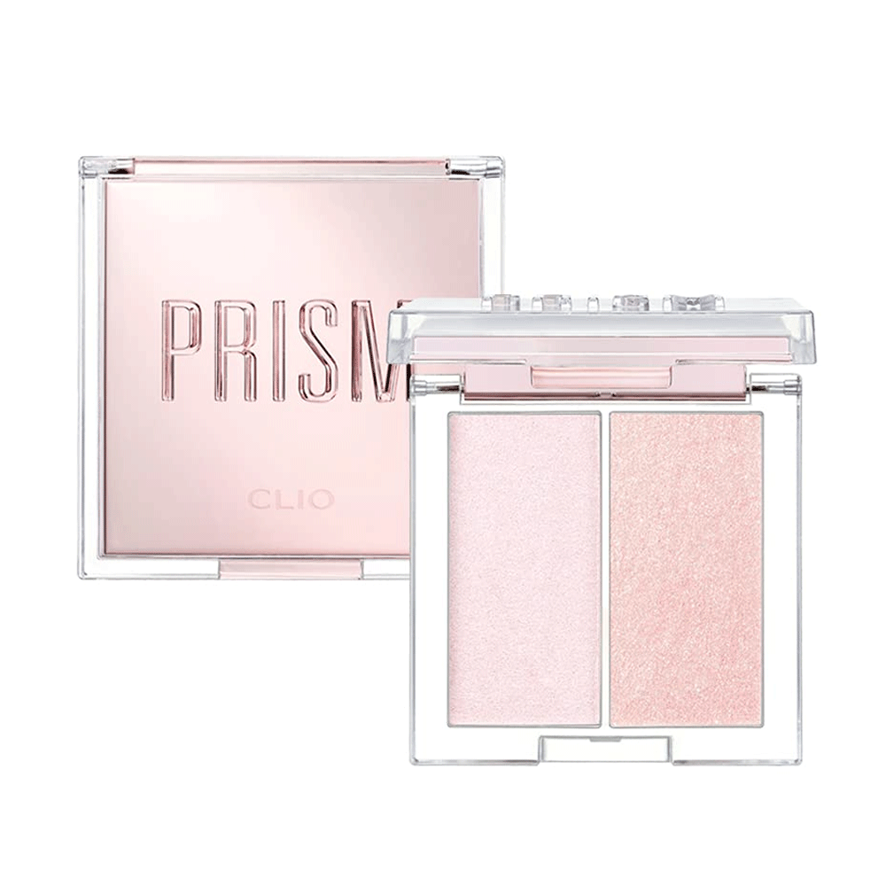 CLIO Prism Highlighter Duo - 2 Color Face Highlighter Stick for Contouring & Glowing Makeup | Perfect for Everyday Wear & Special Occasions