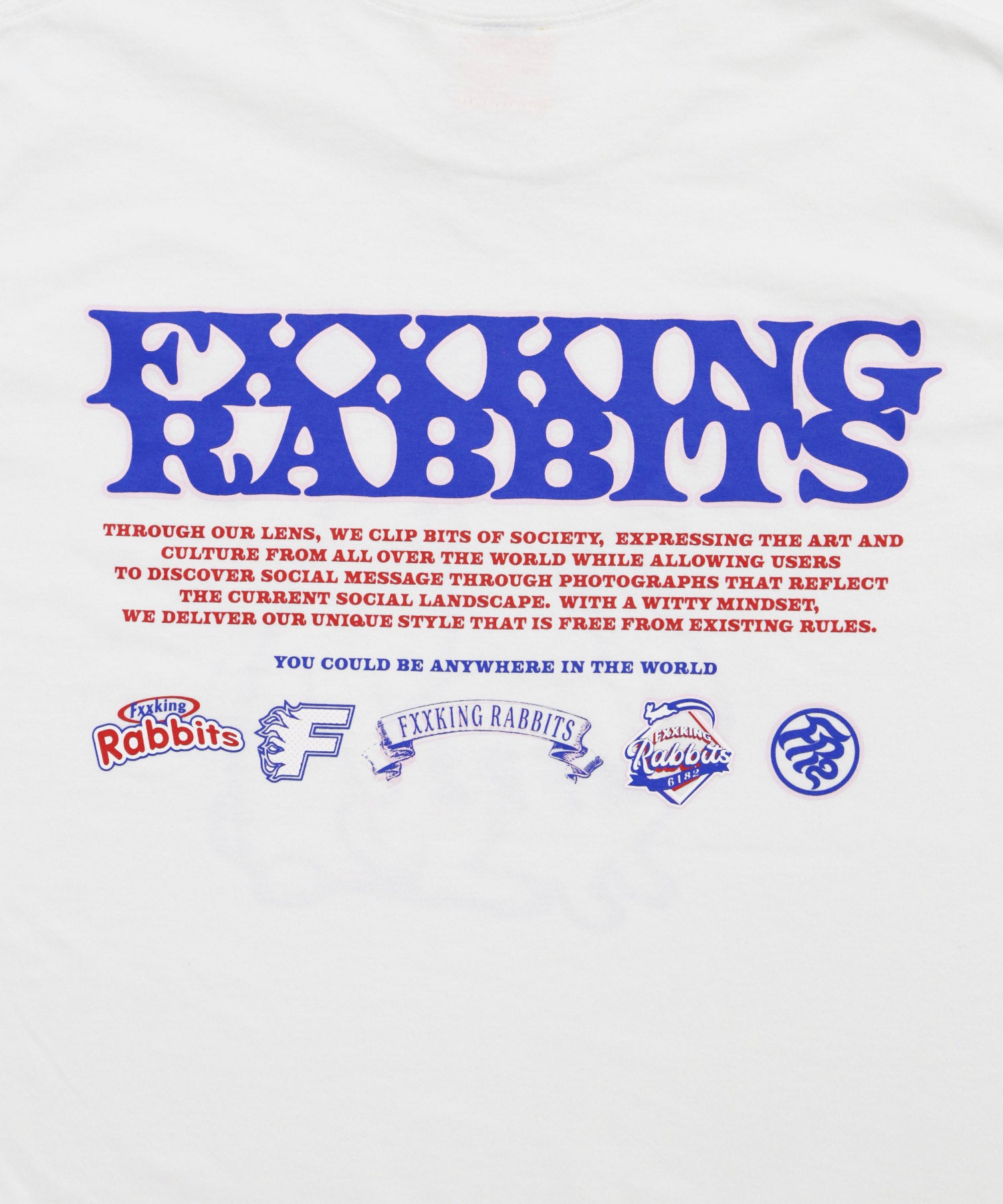 FR2 PLAYING RABBITS Long Sleeve T-Shirt White - Casual Streetwear for Men & Women | Perfect for Everyday Wear, Outings & Urban Fashion