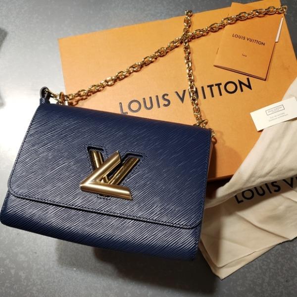 LV Twist MM Handbag in Epi Leather - Indigo with Gold-Tone Lock | Luxury Crossbody Bag for Women, Perfect for Work, Travel & Evening Events