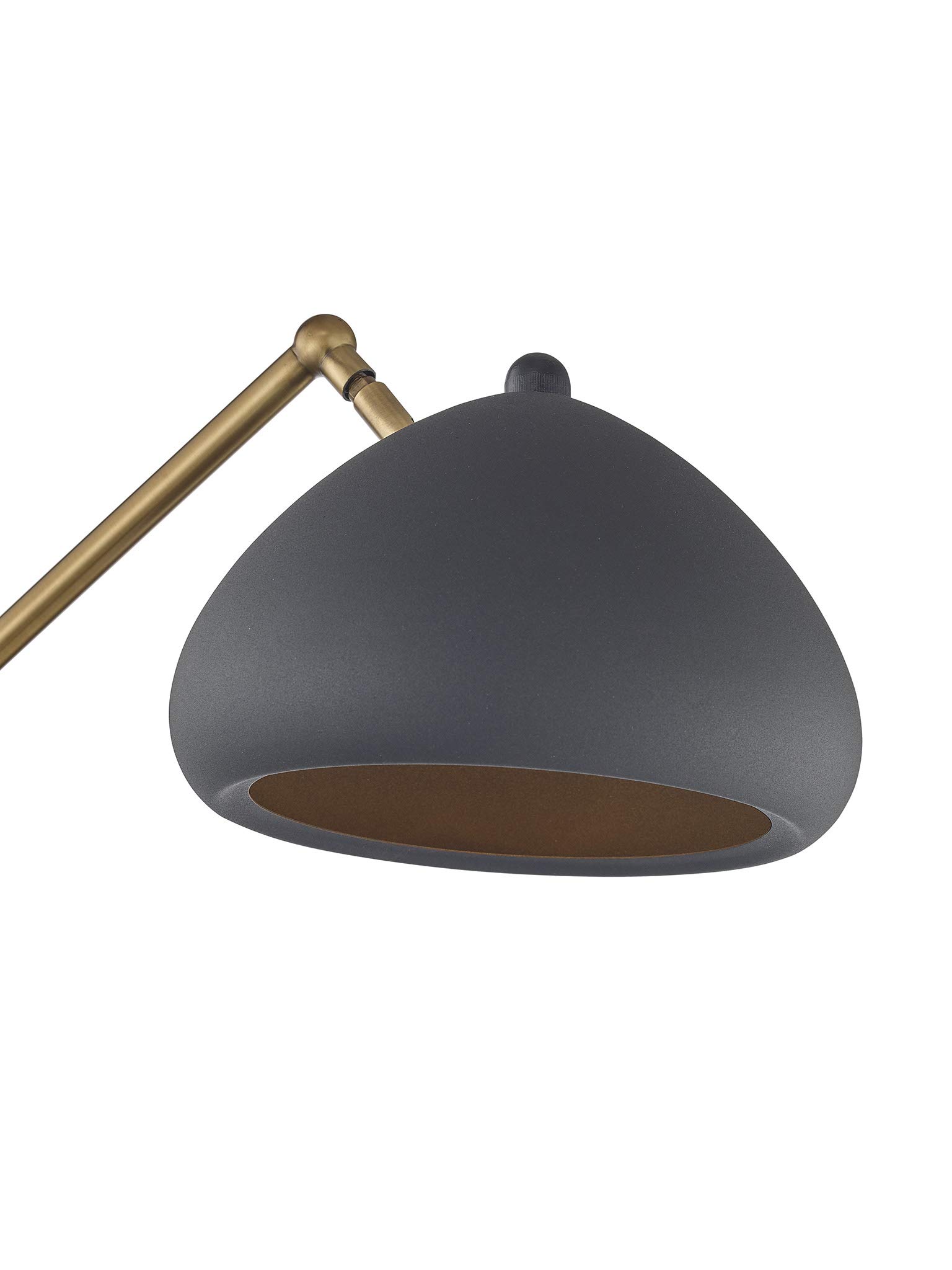 Halvard Modern Gray Metal Floor Lamp - Adjustable Reading Light for Living Room & Bedroom - Durable Commercial Grade Lighting - Perfect for Cozy Reading Nooks & Home Office Spaces