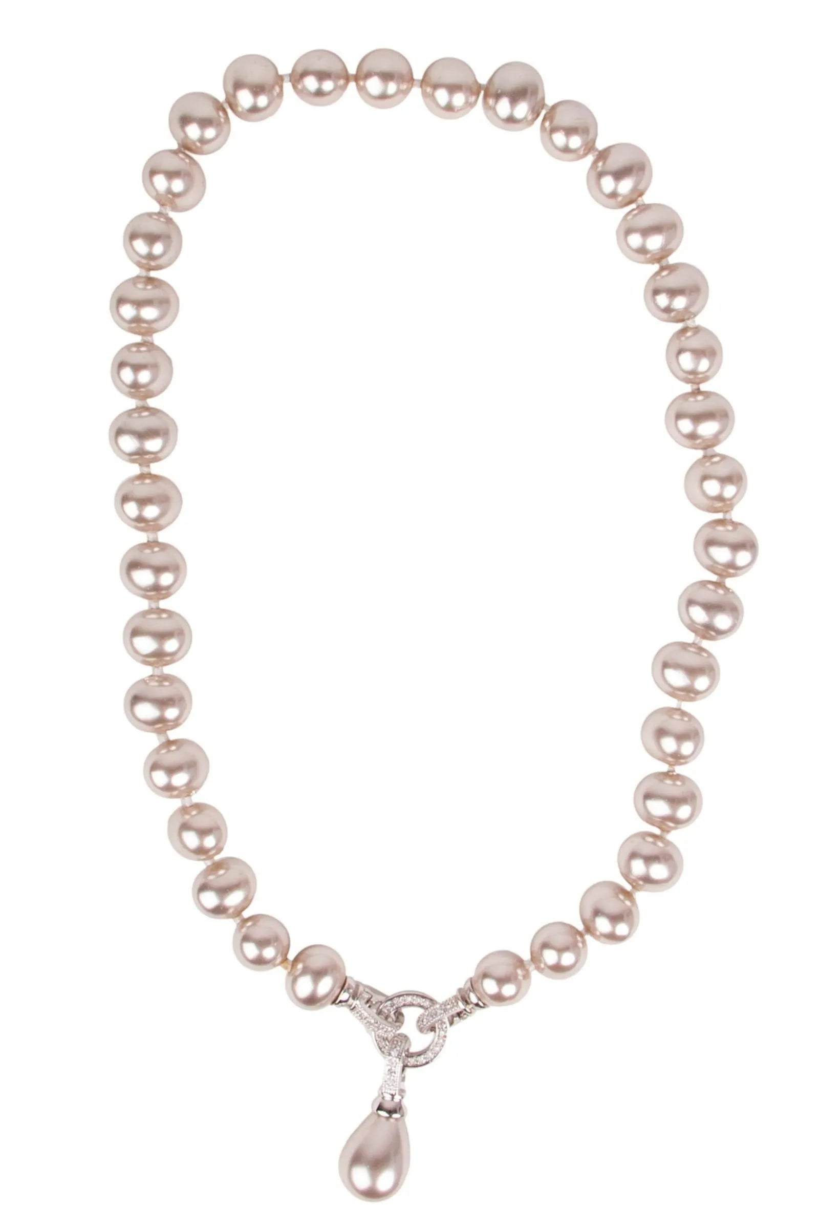 Elegant Crystal Pearl Dangle Necklace for Women - Perfect for Weddings, Parties & Special Occasions