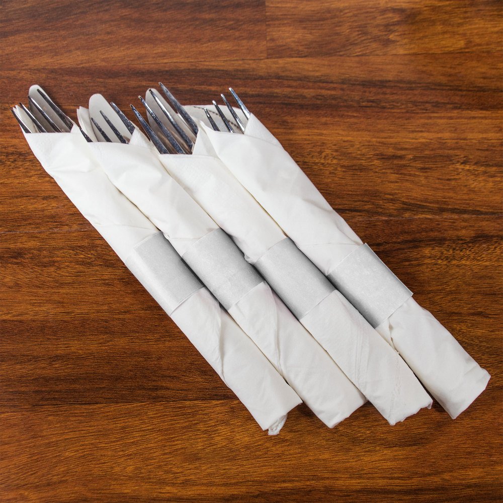 Perfectware PW 500-Pack White Napkin Bands - 0.1