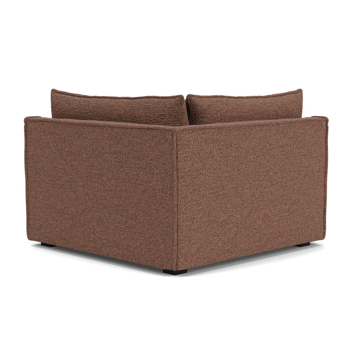 Daphne Boucle 1-Seater Left Corner Modular Sofa - Modern L-Shaped Sectional Couch for Small Spaces, Living Room & Apartment Decor