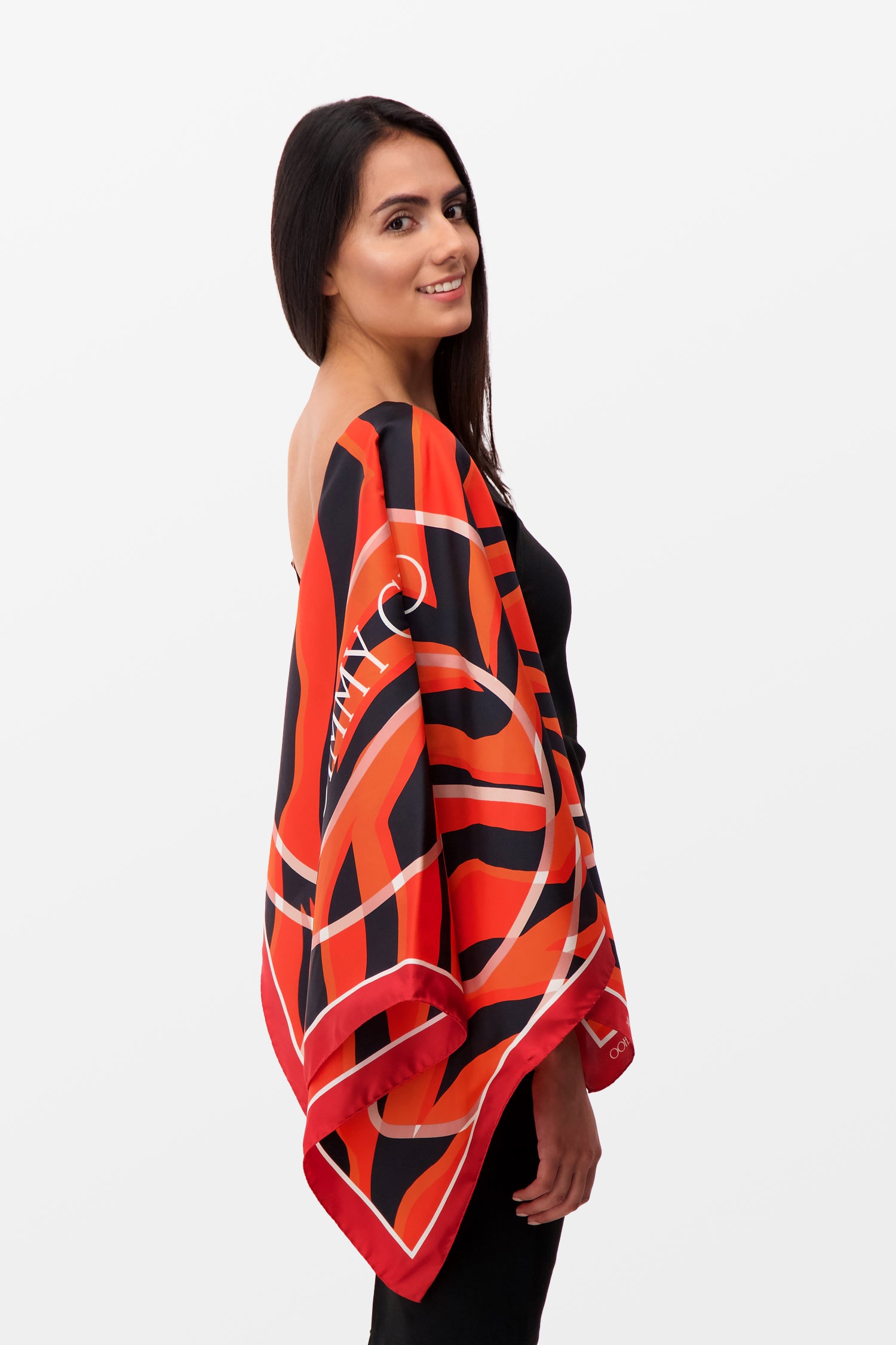 Jimmy Choo Red Silk Scarf for Women - Luxury Fashion Accessory for Parties, Weddings & Special Occasions
