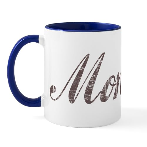 White/Navy Inside - Vintage Montana Mug
