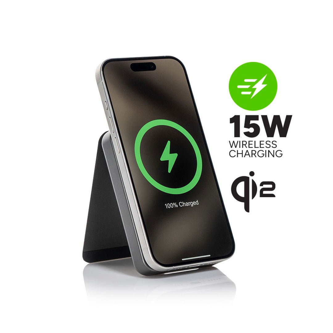 Mophie MG Qi2 5000mAh Magnetic Wireless Power Bank - Portable Charger for iPhone, Samsung & Qi2 Devices | Perfect for Travel, Work & Outdoor Adventures