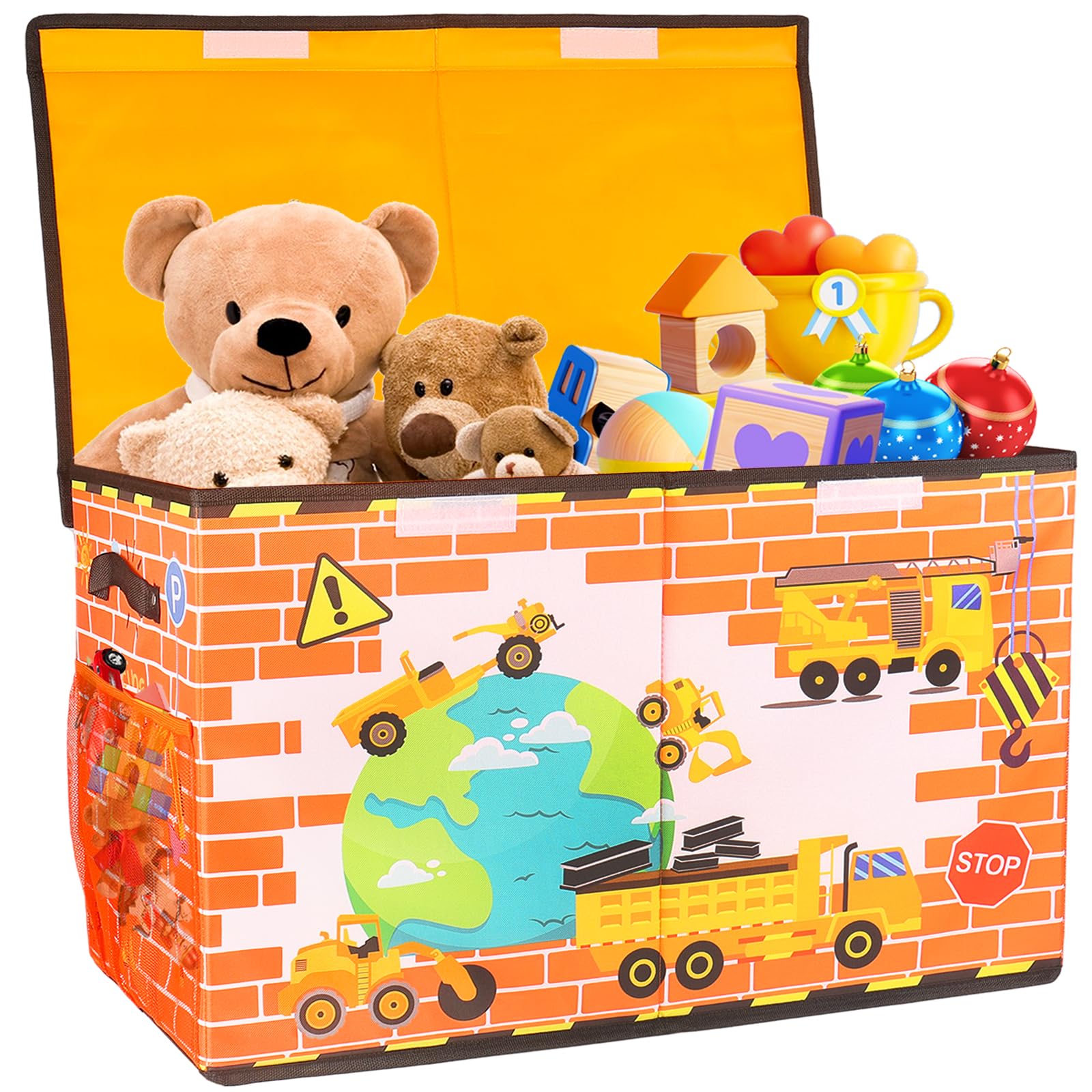 Collapsible Large Toy Storage Box with Lid - 25