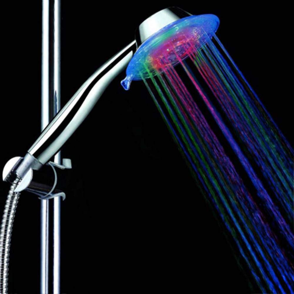KXA 7-Color LED Shower Head with Automatic Color Changing - Handheld Shower for Bathroom, Spa & Relaxation - Perfect for Night Showers & Mood Lighting