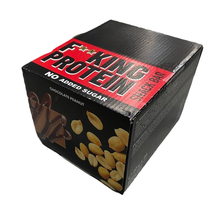Allnutrition Fitking Protein Snack Bar - Chocolate Peanut Flavor, 24 Pack (40g Each) | High Protein Energy Bars for Gym Workouts, Hiking & Healthy On-the-Go Snacking