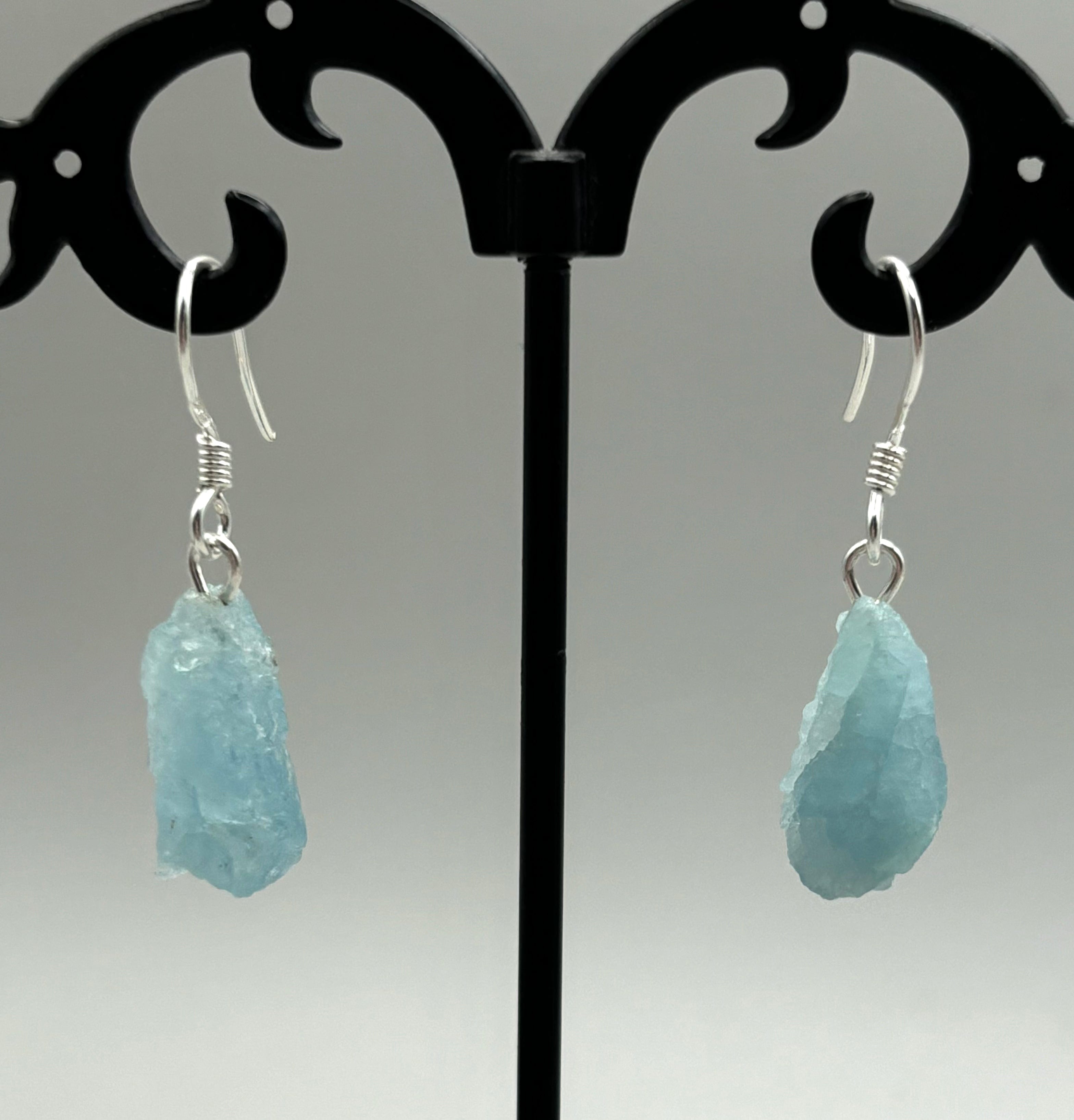 Aquamarine Sterling Silver Earrings for Women - Dainty Blue Gemstone Stud Earrings - Perfect for Weddings, Parties & Everyday Wear