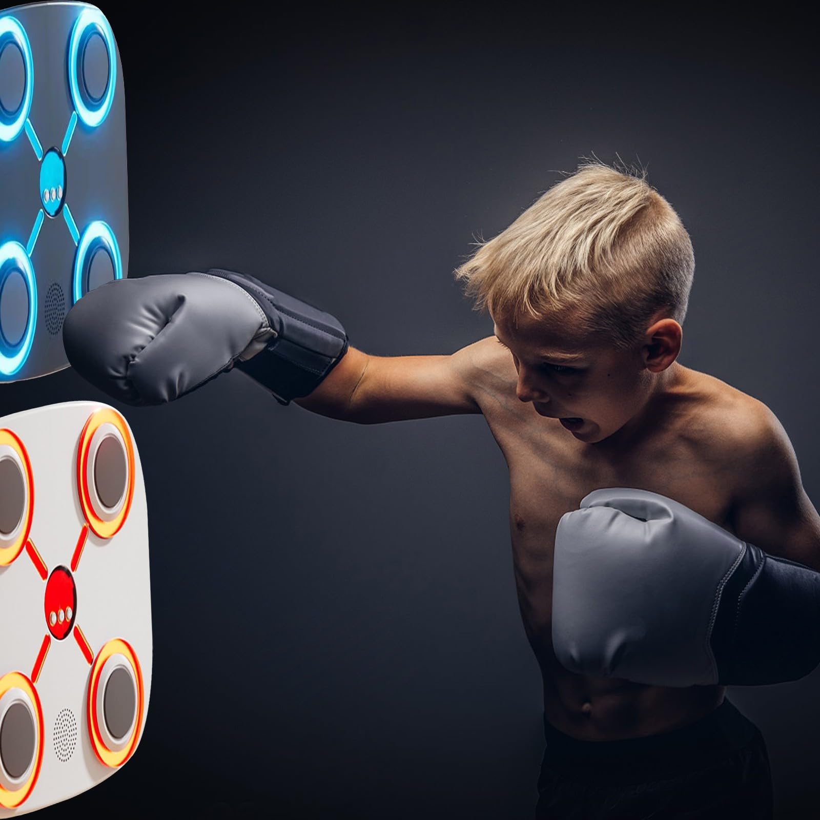 Smart Bluetooth Music Boxing Machine - LED Electronic Wall Mounted Trainer for Adults, Punching Target Workout Equipment - Perfect Gift for Men & Women | Home Gym & Stress Relief Workout
