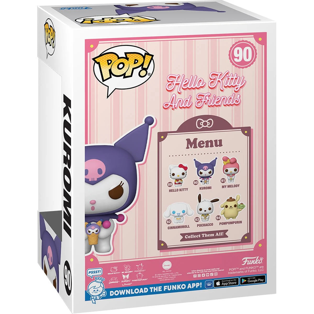 Hello Kitty & Friends Kuromi with Dessert Funko Pop! Vinyl Figure #90 - Cute Collectible for Anime Fans, Kawaii Room Decor, Perfect Gift for Sanrio Lovers