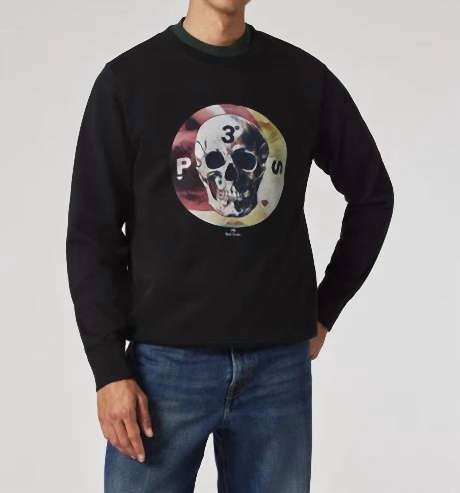 Skull Print Sweatshirt - Black Gothic Style Pullover Hoodie for Men & Women | Perfect for Halloween, Streetwear & Casual Outfits
