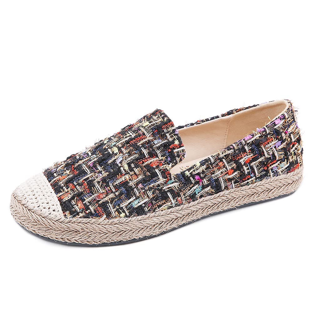 Heelchic Women's Slip On Bohemian Espadrilles - Comfortable Canvas Casual Boat Flats for Women | Perfect for Beach, Summer Outfits & Everyday Wear