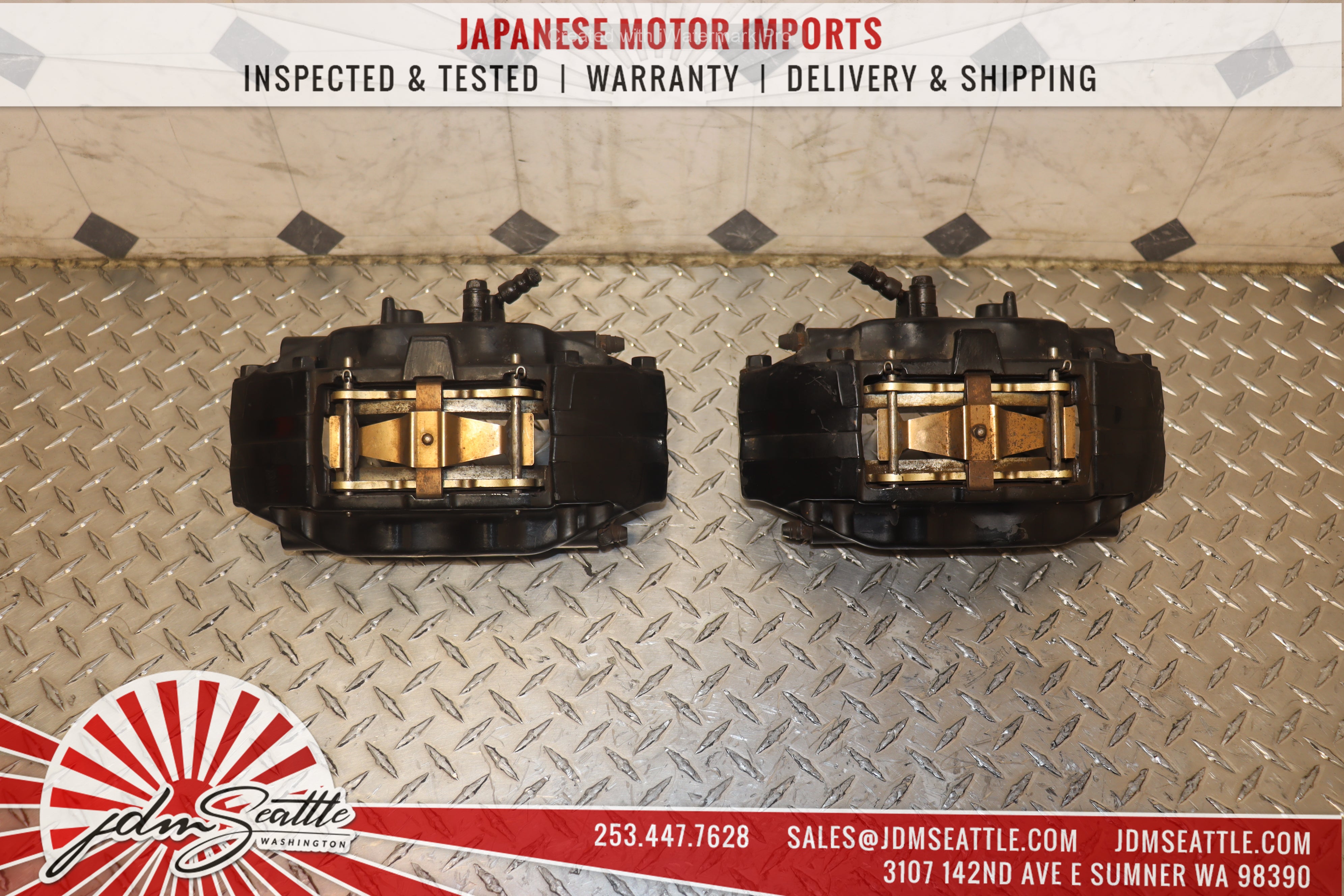 2008-2014 Subaru Impreza WRX STI JDM 4-Piston Brembo Big Brake Calipers Pair - GRB GVF Fitment - Upgrade for Track & Street Performance