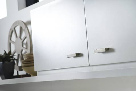 Moen YB8807BN 90 Degree Brushed Nickel Drawer Pull - Perfect for Kitchen Cabinets, Bathroom Vanities & Furniture Hardware