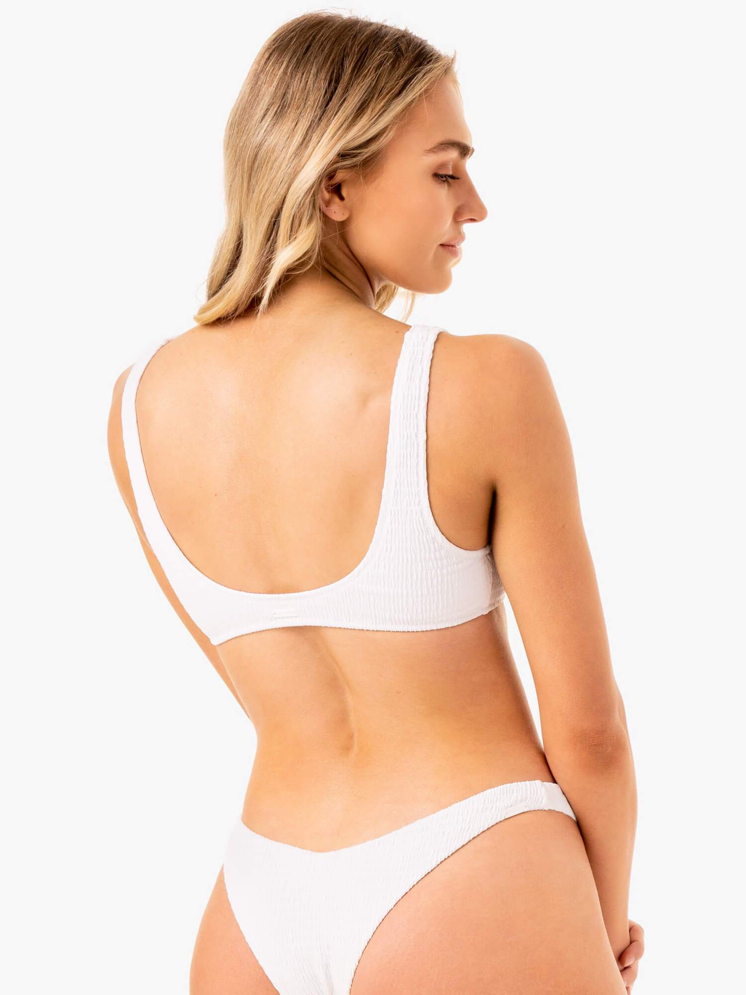 Paradise Scoop Bikini Top - Women's Sexy White Swimwear for Beach & Pool | Summer Vacation & Tropical Getaway
