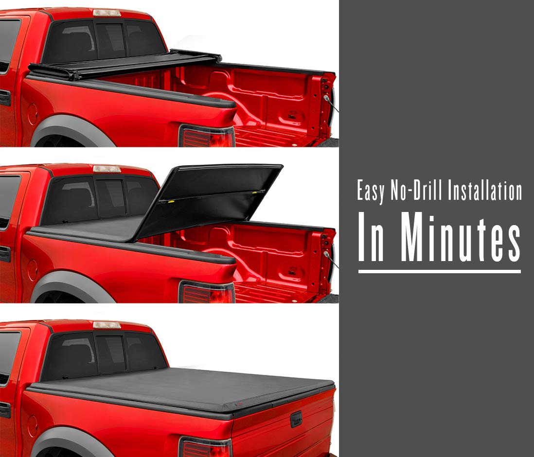 MaxMate Soft Tri-Fold Truck Bed Tonneau Cover for 2022-2025 Ford Maverick 4.5' (54