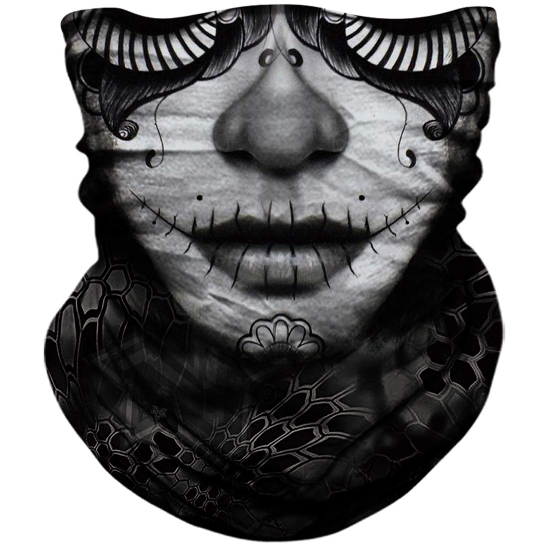 Seamless Neck Gaiter Scarf - UV Protection Face Mask & Bandana for Motorcycle, Cycling, Running - Breathable & Lightweight for Outdoor Sports & Daily Wear