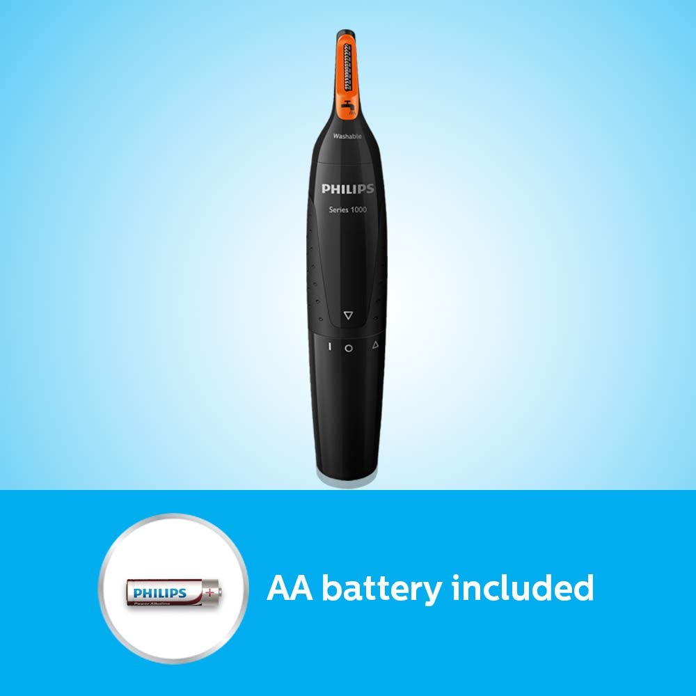 PHILIPS NT1150/10 Precision Nose Hair Trimmer for Men - Painless Grooming at Home, Travel & Daily Use