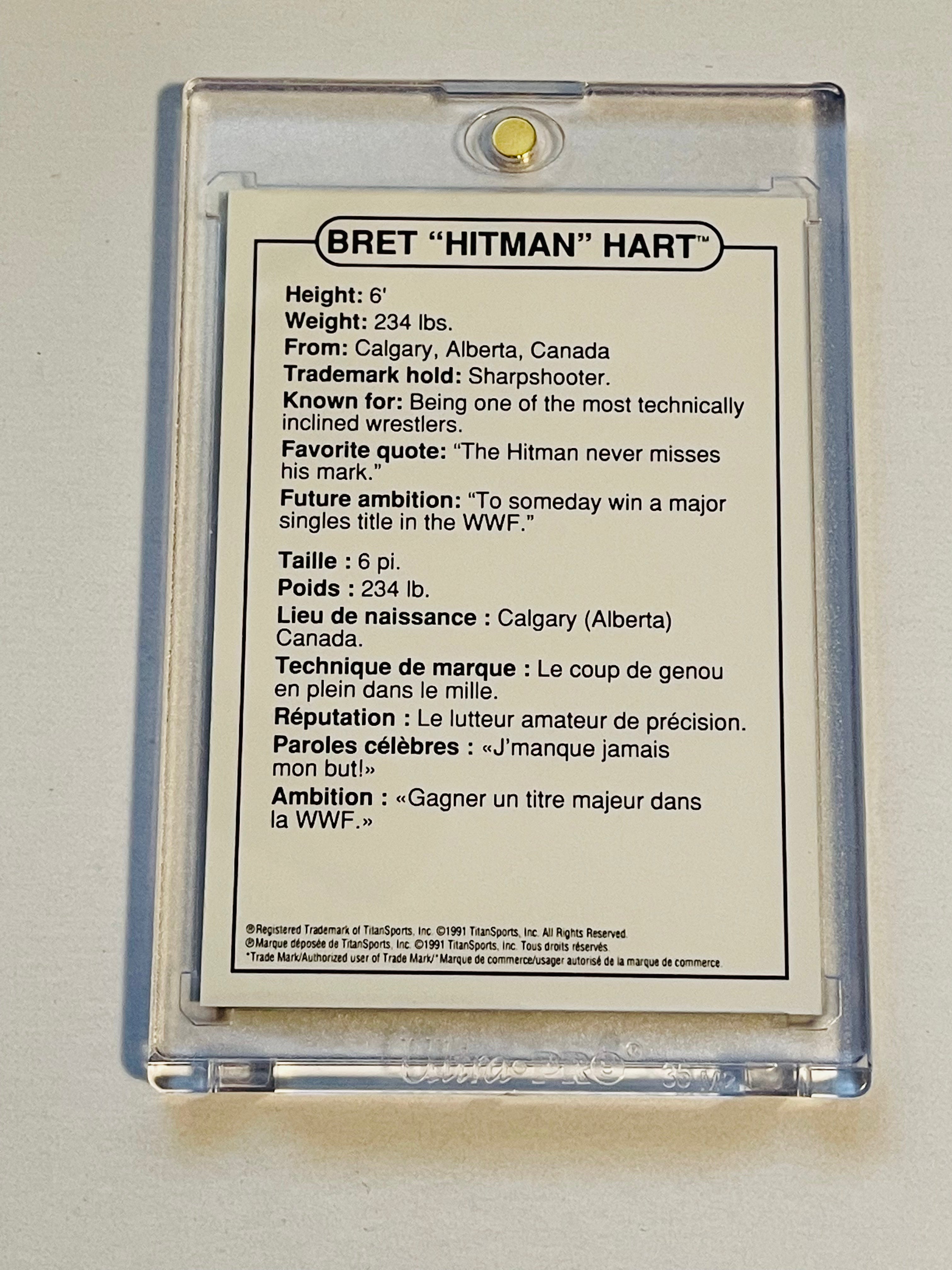 1991 Brett Hart Swanson High Grade Rare Rookie Wrestling Card - Collectible Memorabilia for WWE Fans & Card Collectors