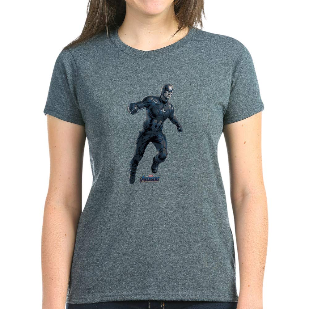 Captain America Women's Classic Cotton T-Shirt | Marvel Superhero Graphic Tee | Casual Wear & Cosplay for Comic Fans | Perfect for Movie Nights, Conventions & Everyday Outfits