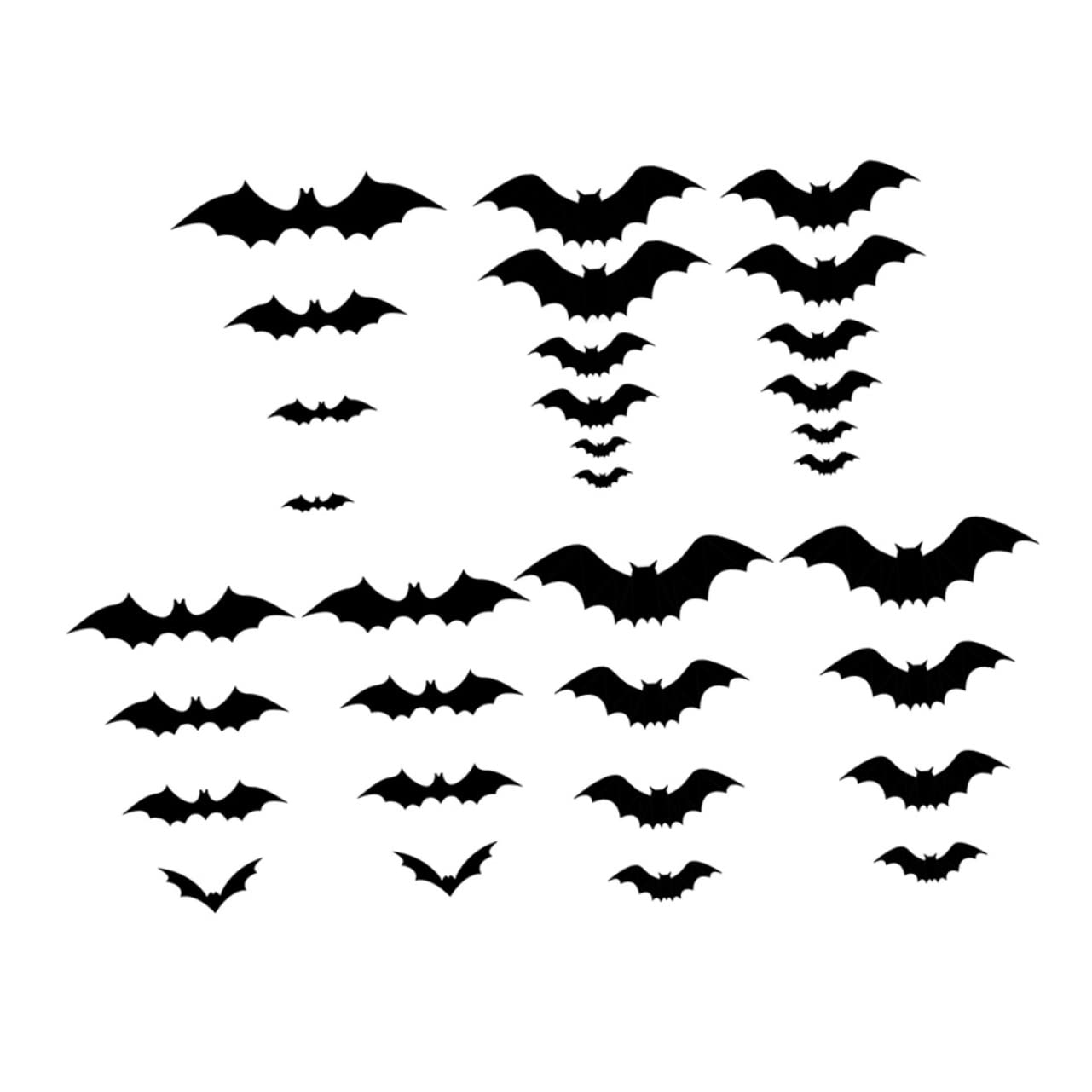 72PCS Halloween Bat Stickers - 3D Wall Decals for Haunted House Decor, DIY Horror Room Stickers, PVC Door Decals - Perfect for Halloween Party, Spooky Home Decor, and Themed Events