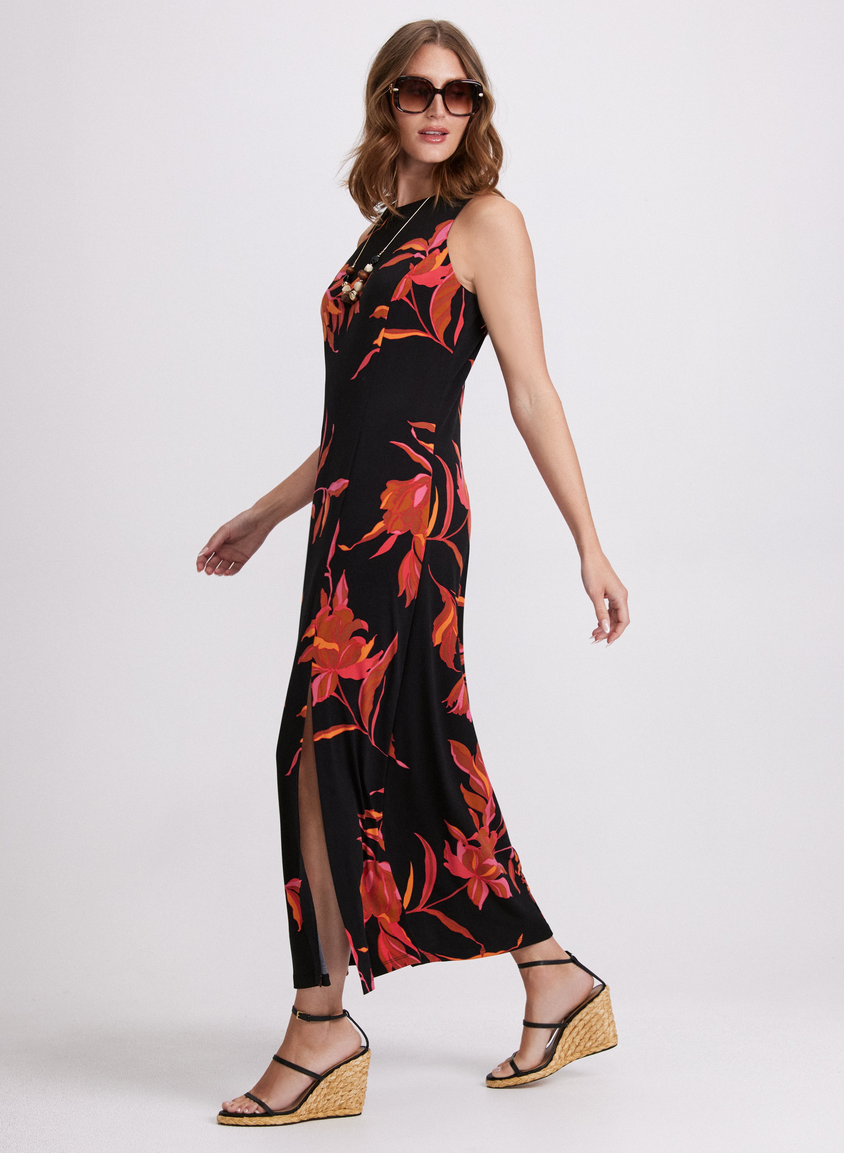 Floral Jersey Dress for Women - Comfortable & Stylish Summer Casual Dress - Perfect for Beach, Vacation & Everyday Wear