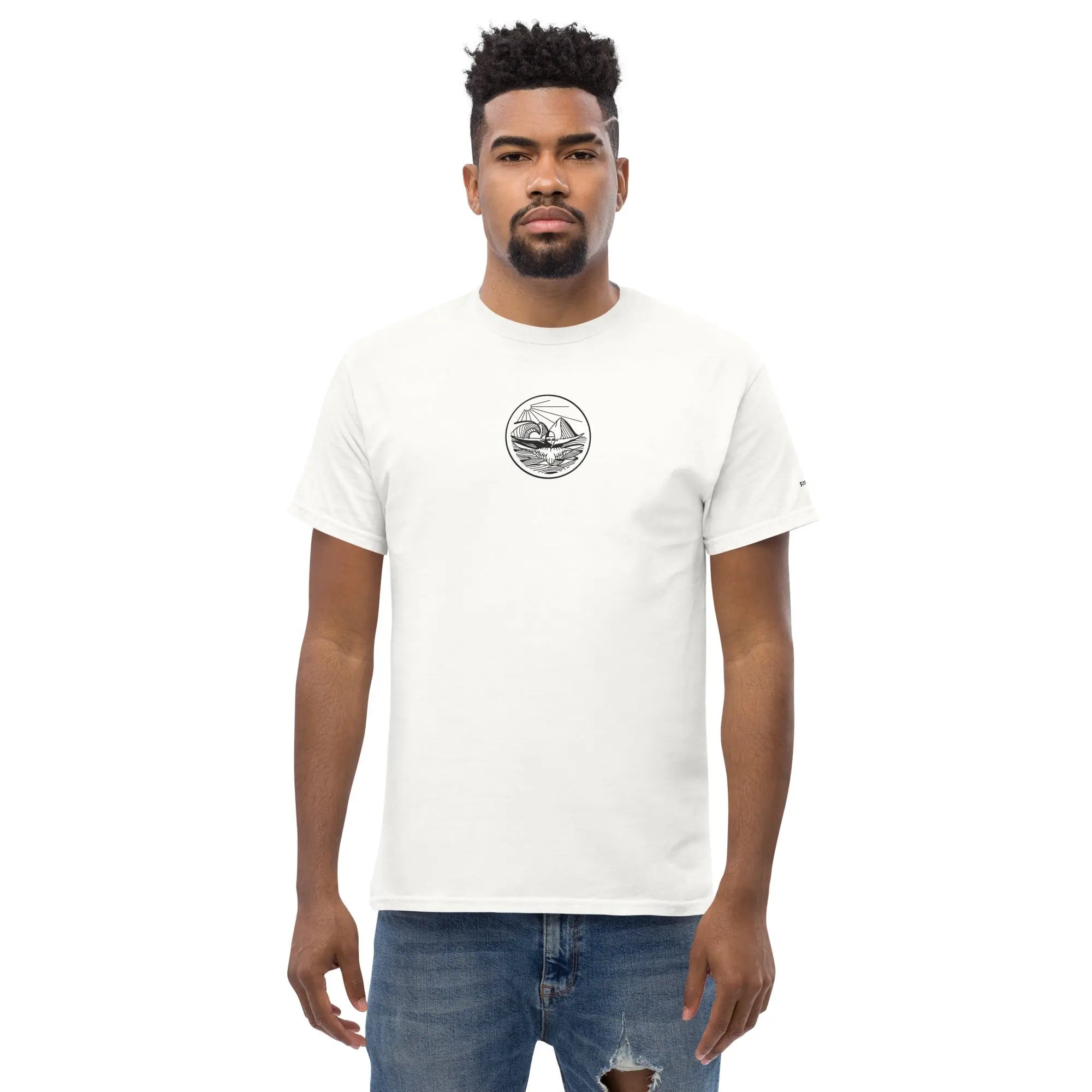 Designer Mountain Swimmer Graphic T-Shirt - Unisex Casual Tee for Men & Women | Perfect for Outdoor Adventures, Beach Trips, and Streetwear Fashion