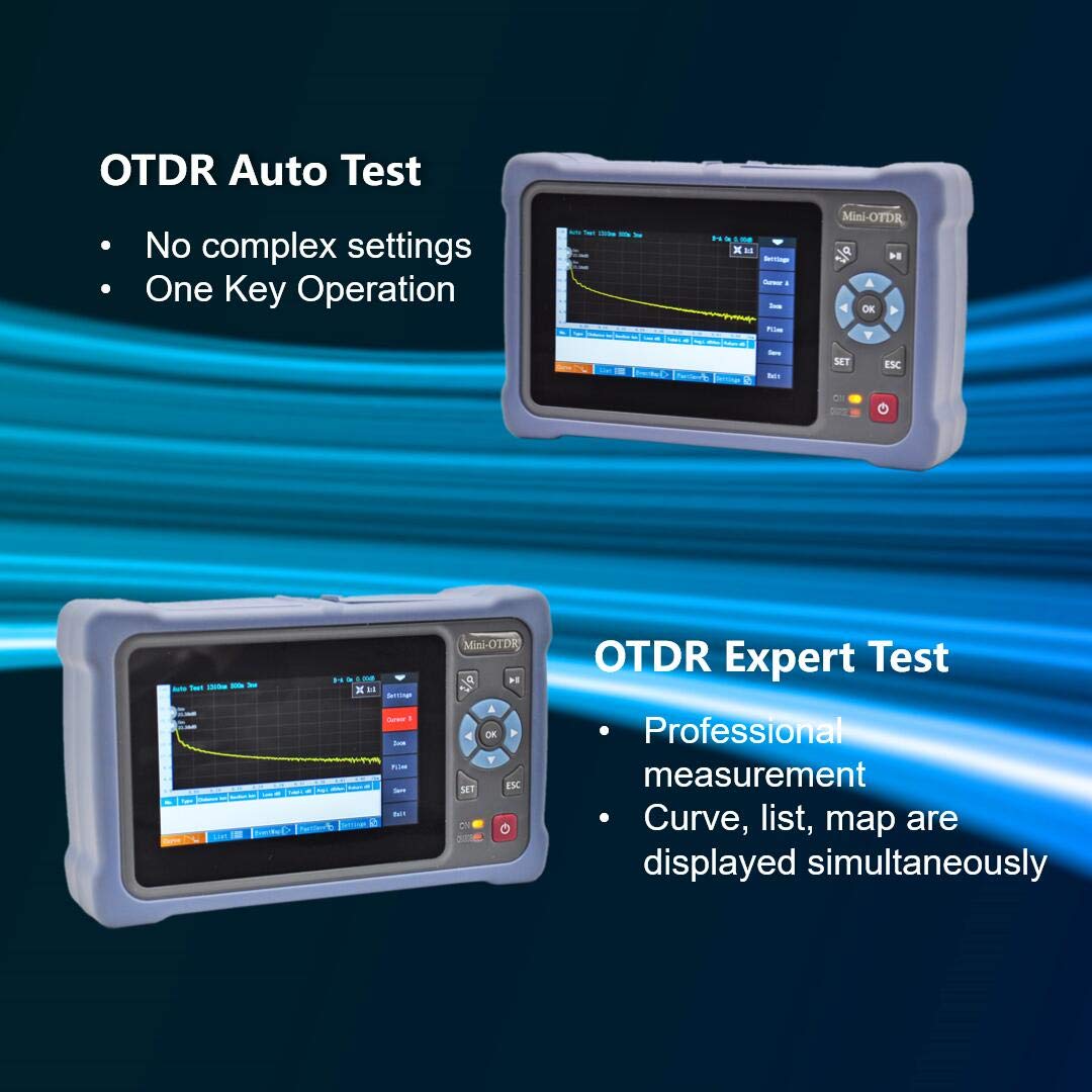 Professional OTDR Tester 1310/1550nm 26/24dB 100km with 4.3
