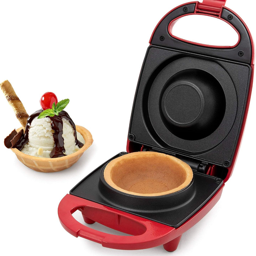 SALTON WM1907 Waffle Bowl Maker - Electric Non-Stick Waffle Cone Maker for Ice Cream, Desserts & Snacks - Perfect for Parties, Home Kitchen & DIY Treats