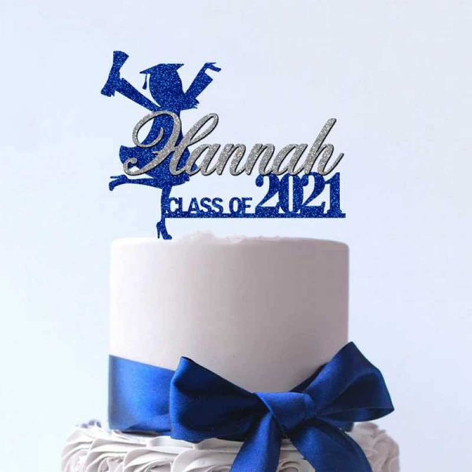 Custom Graduation Cake Topper 2025 - Personalized Class of 2025 Cake Decorations - Congratulations Cake Topper for High School & College Graduation Parties (Style 1) - Perfect for Graduation Cakes, Cupcakes & Dessert Tables